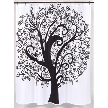 CARNATION HOME FASHIONS Carnation Home Fashions FSC13-TL Tree of Life Fabric Shower Curtain FSC13-TL